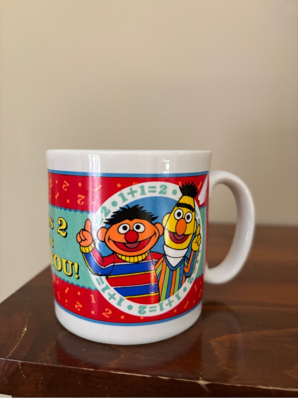 Child Size Sesame Street Ernie & Bert Colorful Ceramic Mug - White